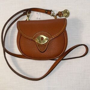 Dooney & Bourke Vintage Mini Saddlebag or Crossbody Pebbled Leather